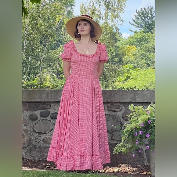 Vintage red and white gingham dress - Picture 2 of 6